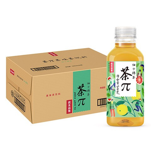 茶π果味茶柚子绿茶500ML*24瓶一箱
