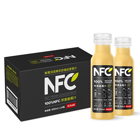 100%NFC苹果香蕉汁300ML*24瓶一箱