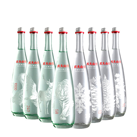 农夫山泉矿泉水750ml*8瓶高端玻璃瓶 创业时代同款水